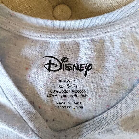 Disney Girl Tank Top Blue Polka Dots Multi Color Stitch Character Size XL 15-16 - Picture 5 of 10
